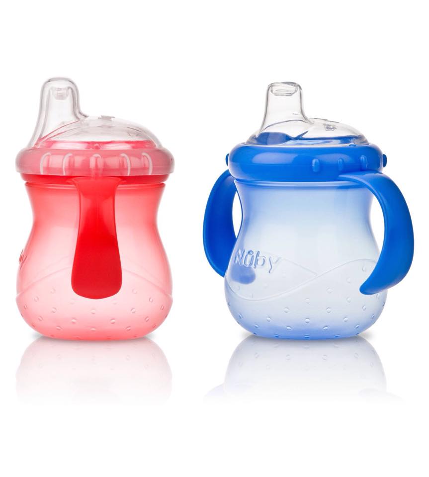 Set de 6 gobelets d'apprentissage anti-fuite Nuby avec anses