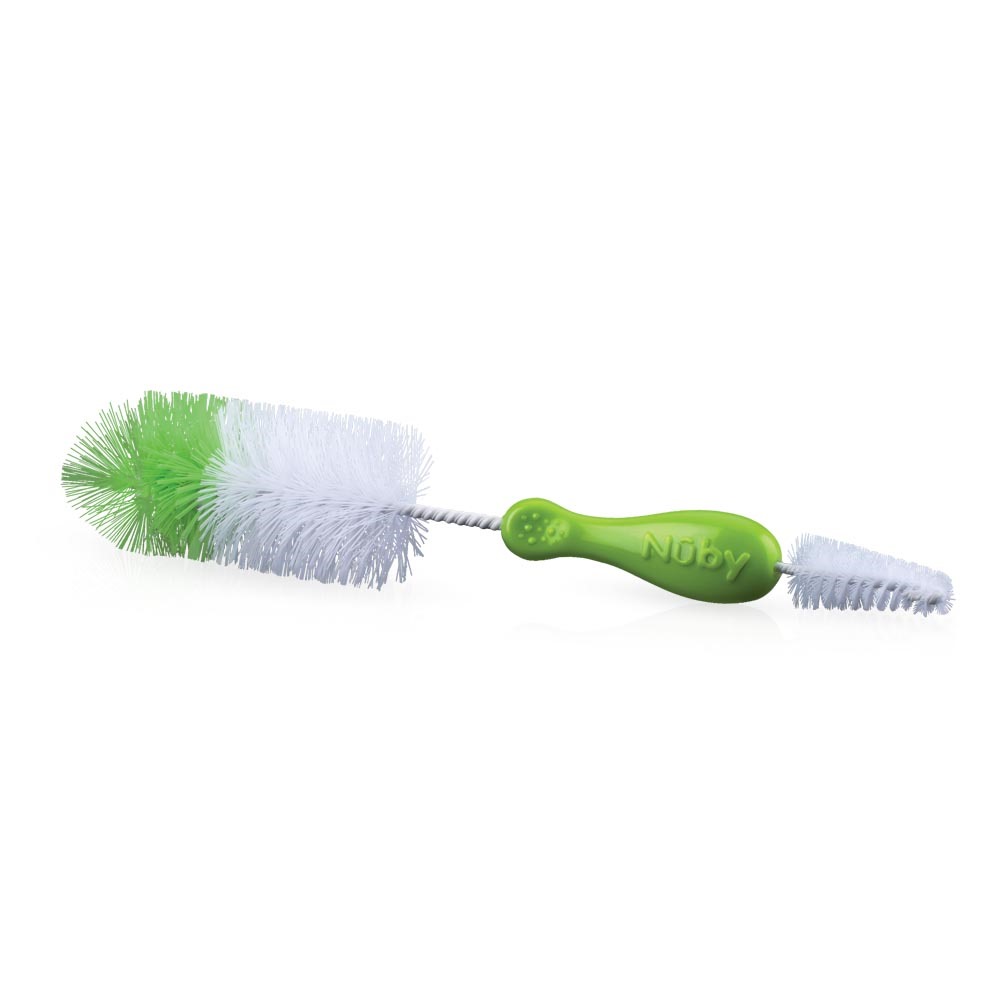 Brosse de nettoyage biberon et tétine 2 en 1 Nuby avec support