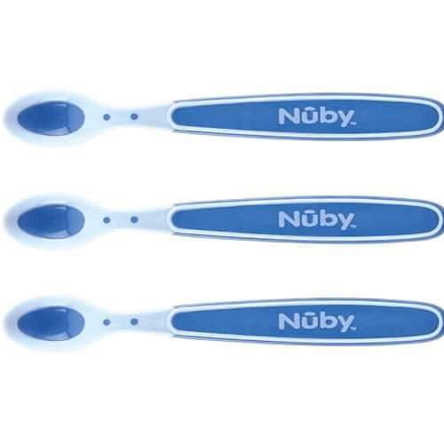 Cuillères souples thermosensibles Nuby - Lot de 3