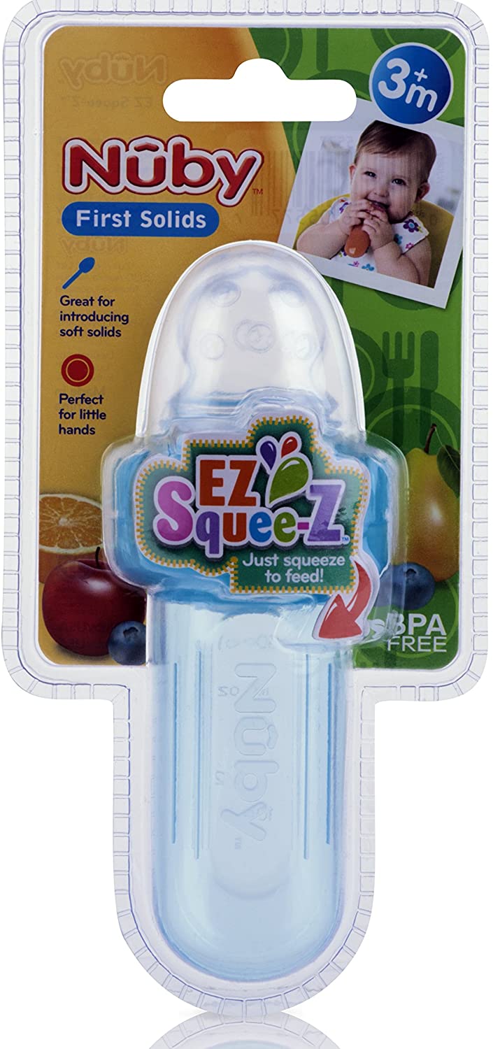 Cuillère EZ Squeez Nuby pour premières alimentations - 6 mois+