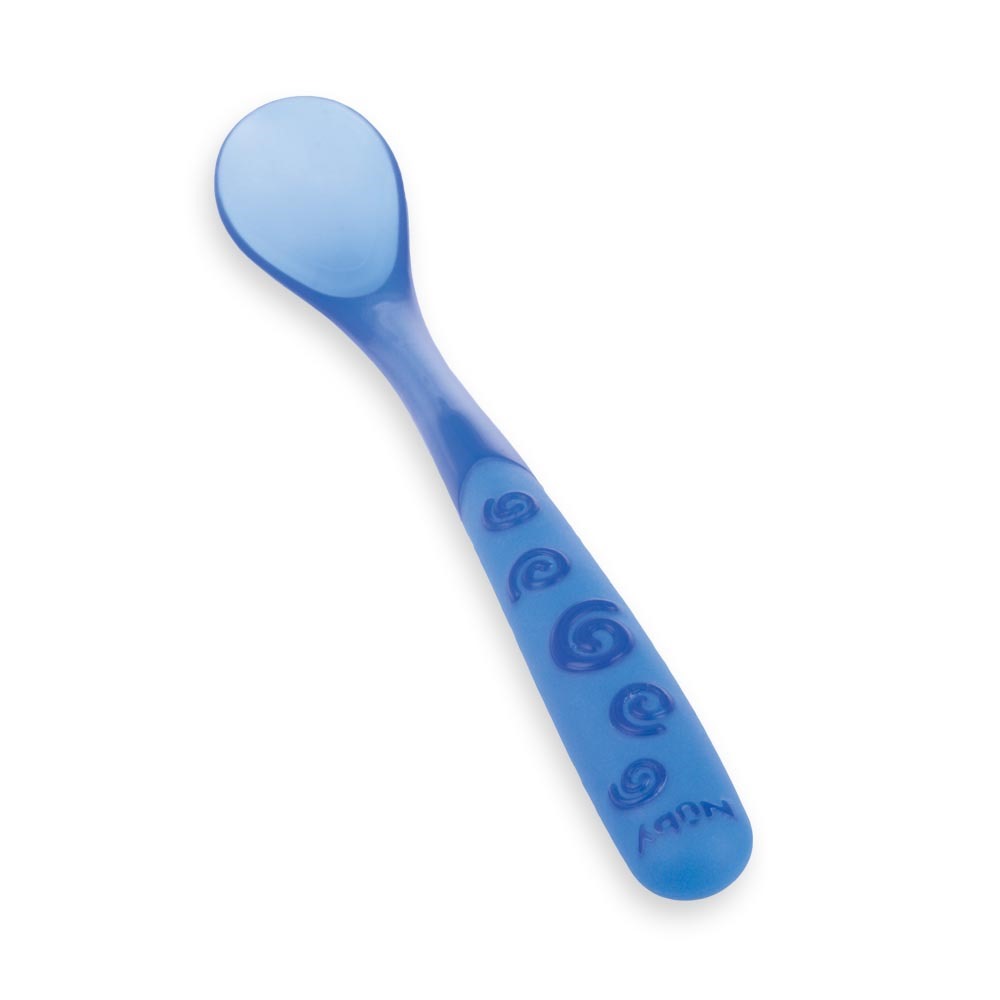 Lot de 2 cuillères souples silicone Nuby pour bébé