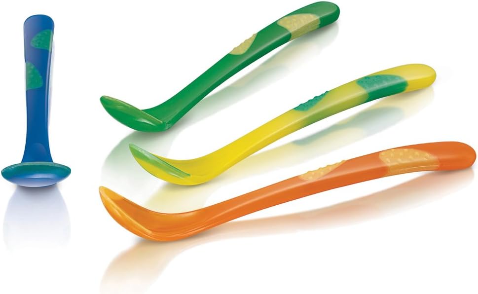 Cuillères d'apprentissage thermosensibles Nuby - Dès 4 mois