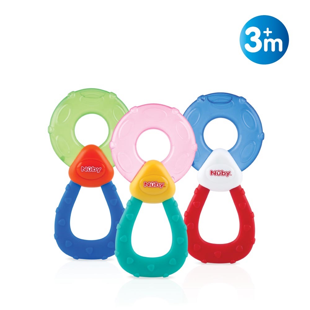 Anneau de Dentition IcyBite avec Gel Réfrigérant et Clés Colorées