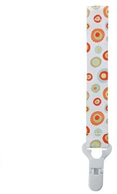 Attache-sucette avec pince plastique motifs colorés