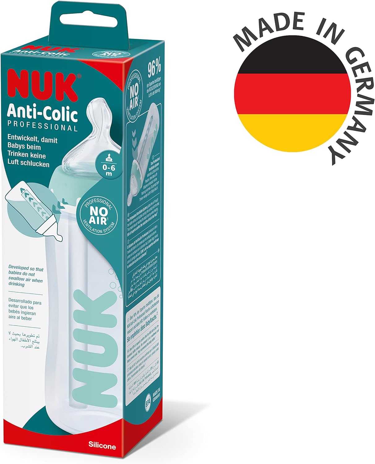 Biberon Anti-Colic avec Contrôle de Température NUK