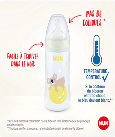 Biberon First Choice+ 300ml avec contrôle de température NUK