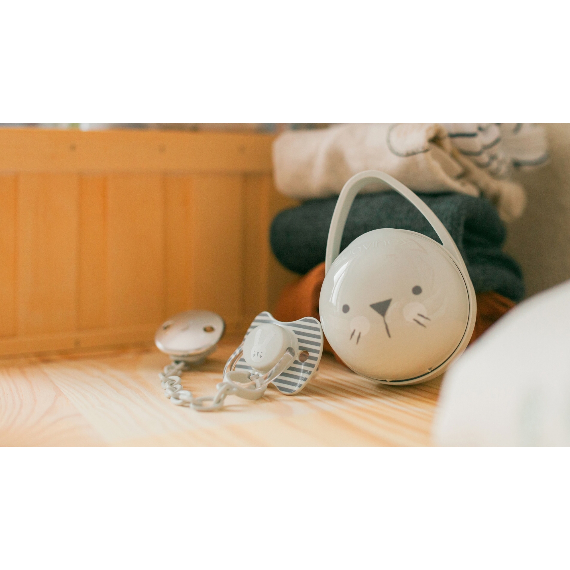 Porte-sucette duo Hygge Baby gris