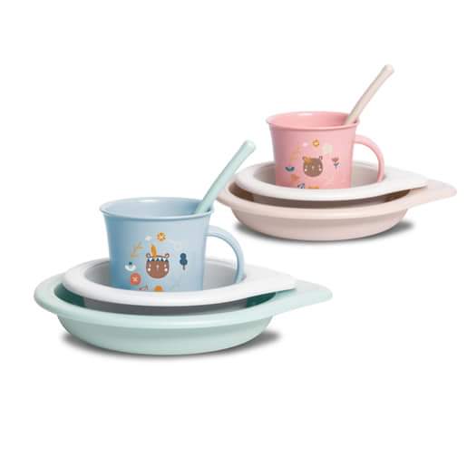 Set Repas Bébé Suavinex 5 pièces avec Nappe Antidérapante