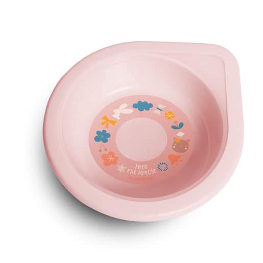 Assiette creuse apprentissage bébé avec ventouse silicone rose Suavinex
