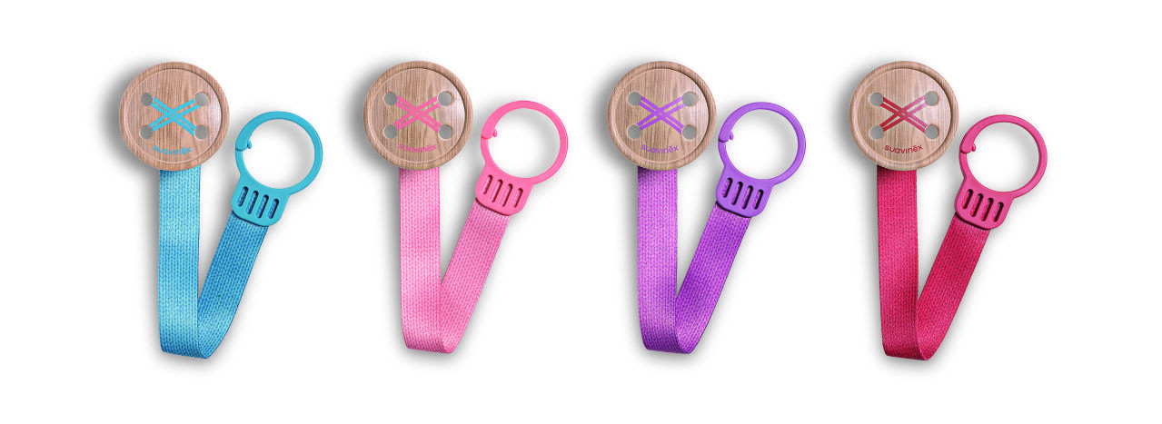 Attache sucette ruban + bouton Meaningful Life SUAVINEX 31