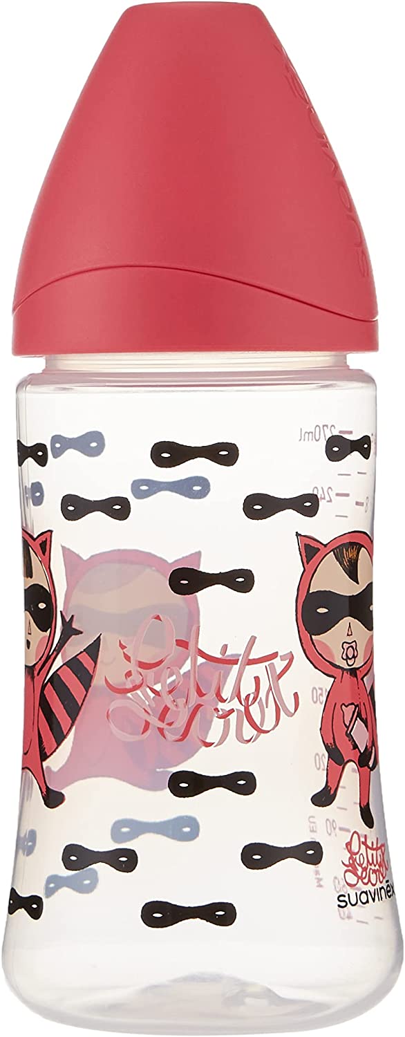 Biberon Wonderland 150ml Rose avec Motifs