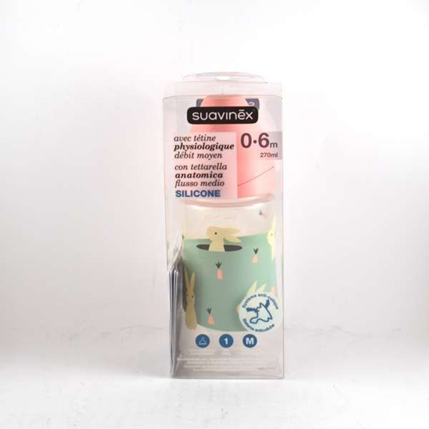 Biberon Physiologique Silicone 150ml - Tétine Plate Orthodontique