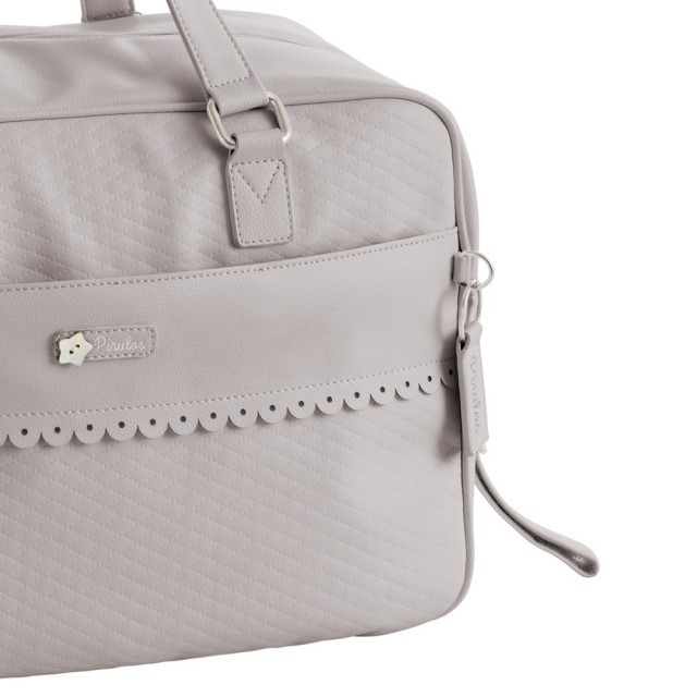Sac à langer Pirulos gris perle - Design dos pratique